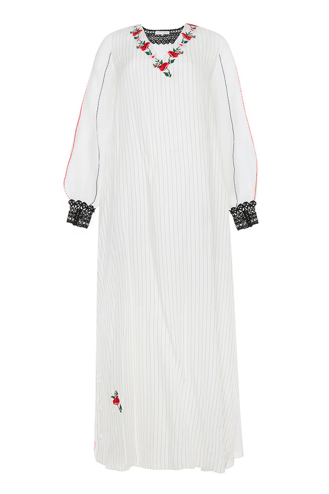 Veronica Pinstripe Maxi Dress