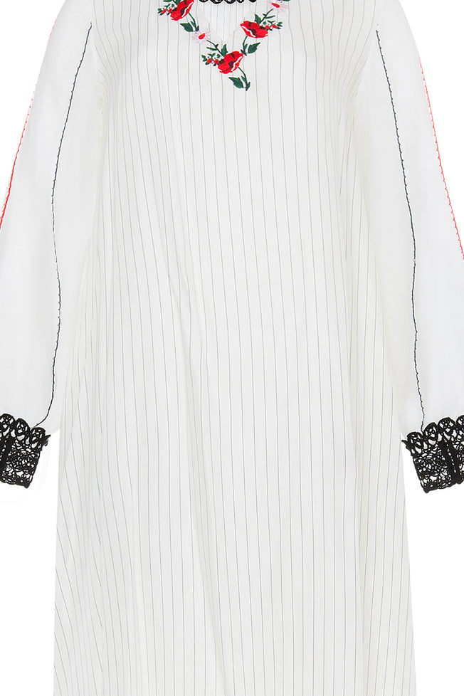 Veronica Pinstripe Maxi Dress