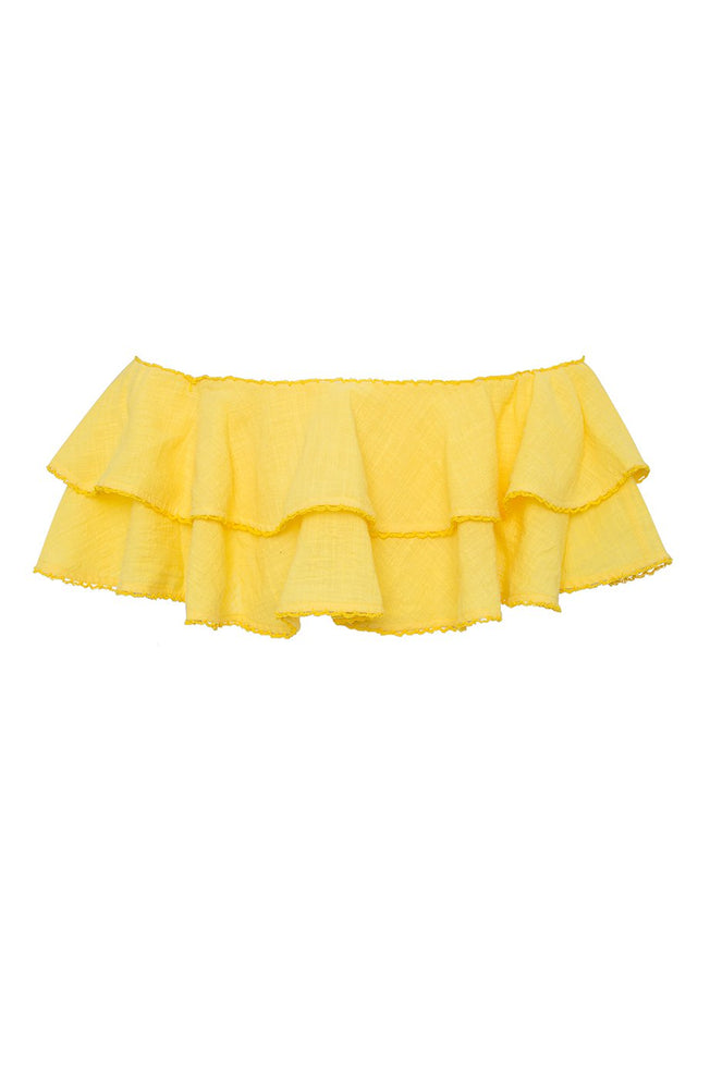 POPPY SCALLOP TOP YELLOW