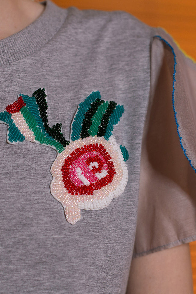 Kitty T-shirt in Grey
