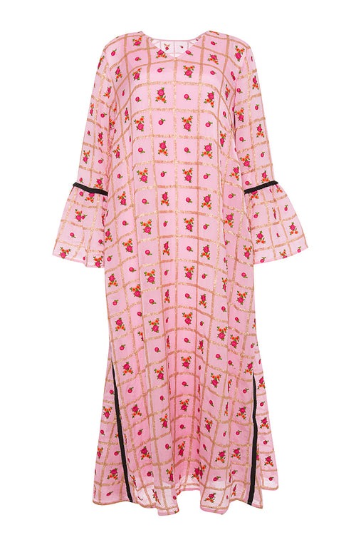 Veronica Embroidered Kaftan in Pink