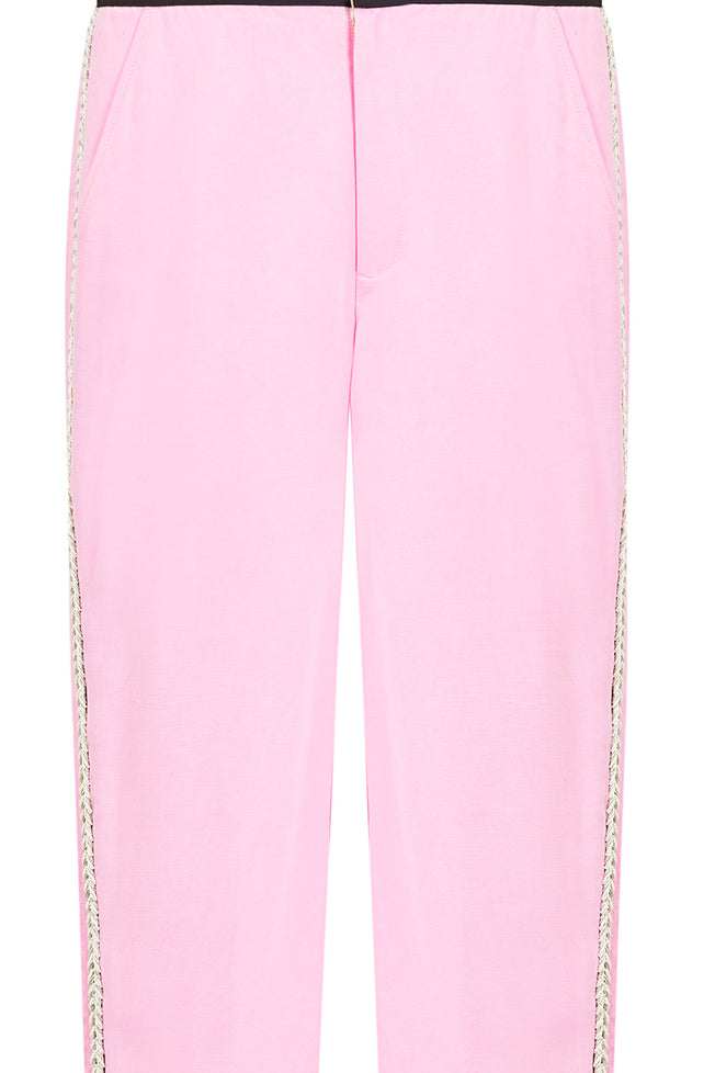 Marine Cropped Trousers in Pink