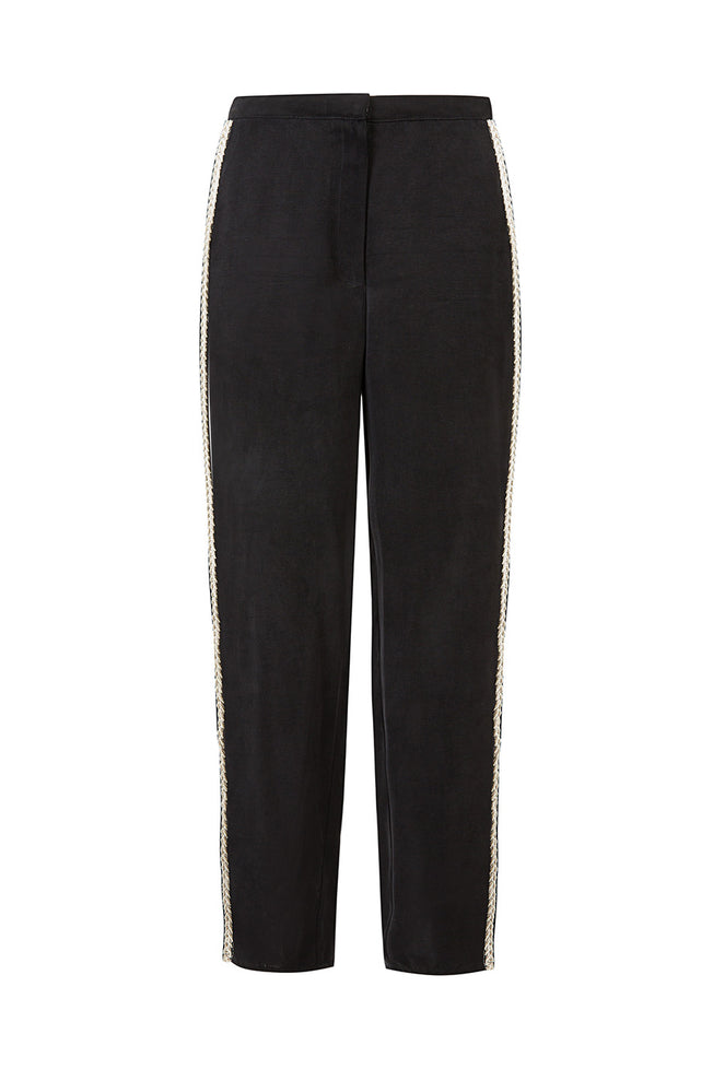 Marine Cropped Trousers in Black