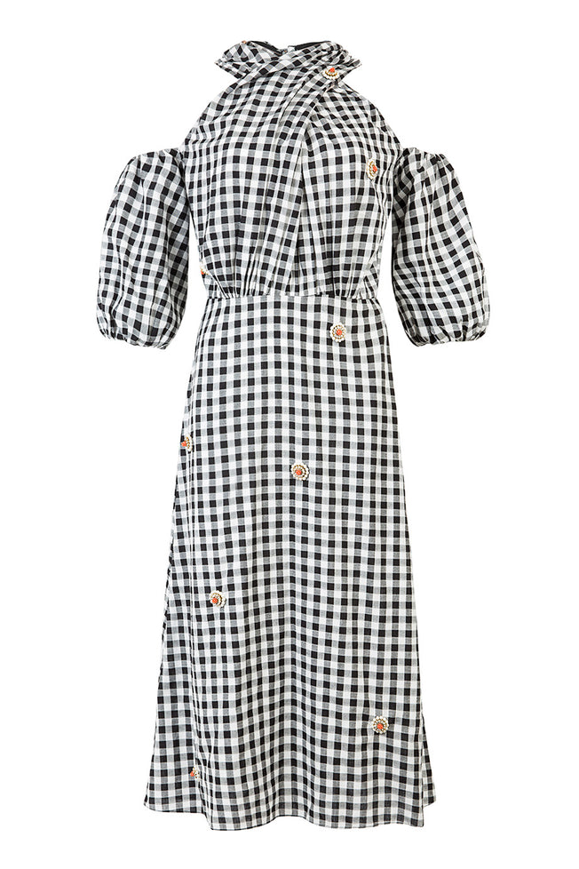 Maggie Checkered Midi Dress