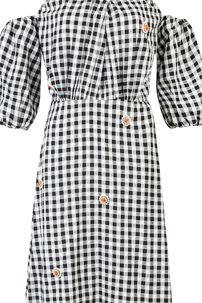 Maggie Checkered Midi Dress