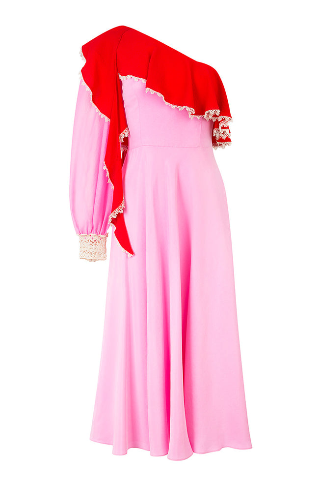 Vio Ruffle Midi Dress