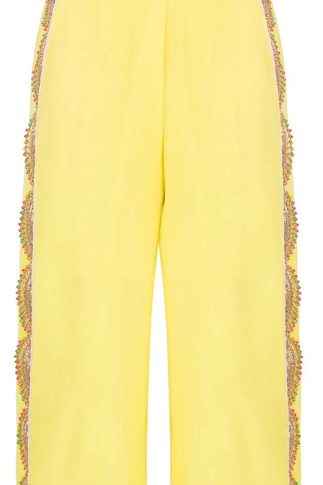 Edna Capri Pants in Yellow