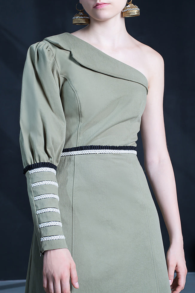 Tux One Shoulder Dress